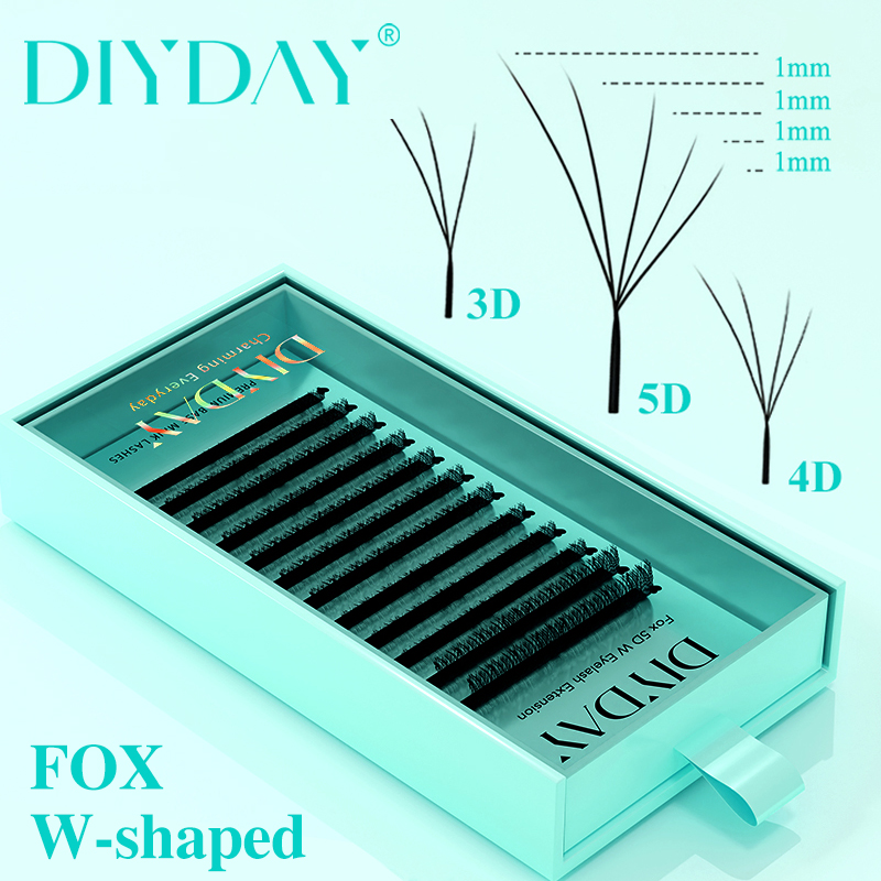 Eyelash Extension Volume Cat Eye - DIYDAY ขนตาปลอมแบบ W-Shaped 3D 4D 5D