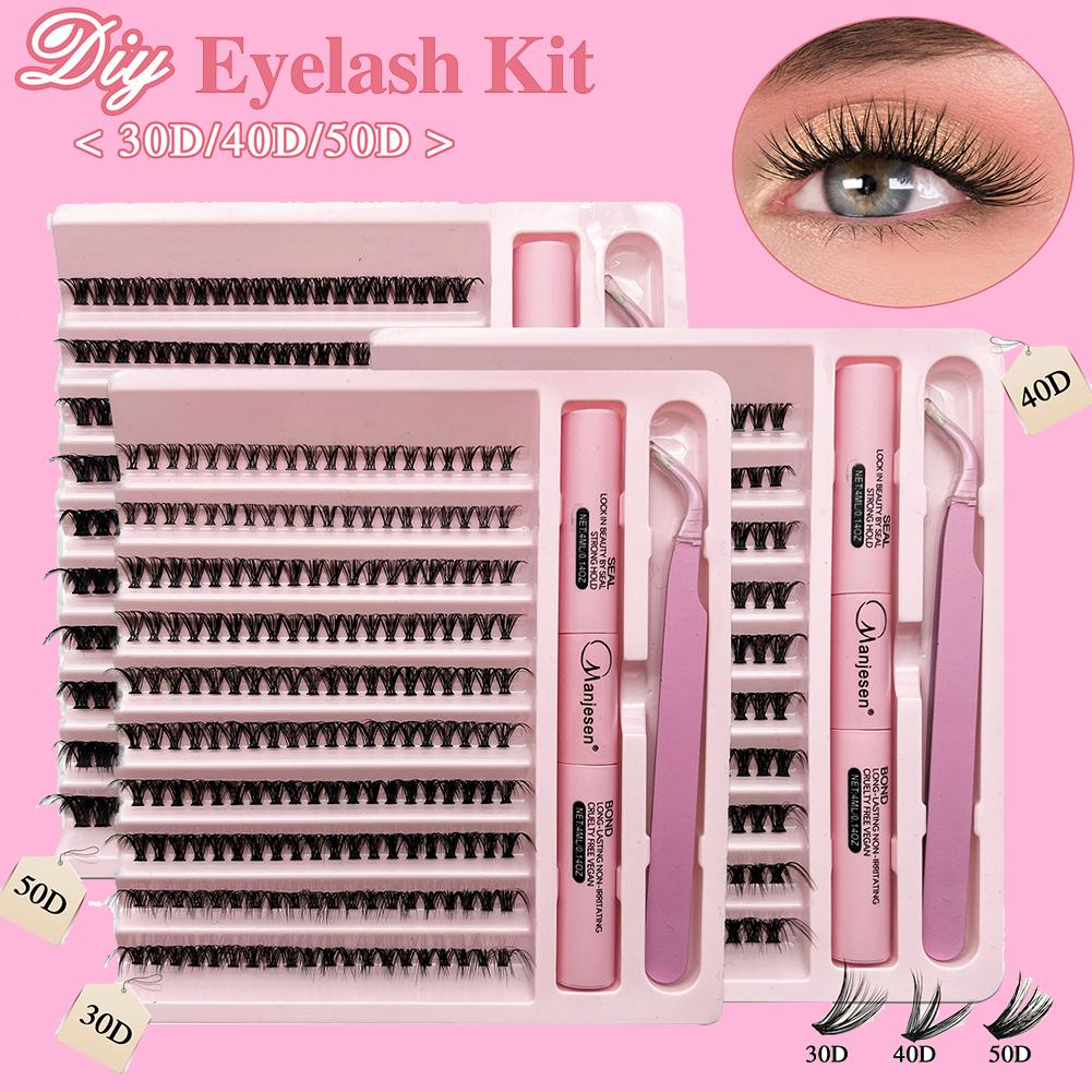 Eyelash Extension Full Set - ชุดต่อขนตาปลอม DIY 30D 40D 50D พร้อมกาวและแหนบ
