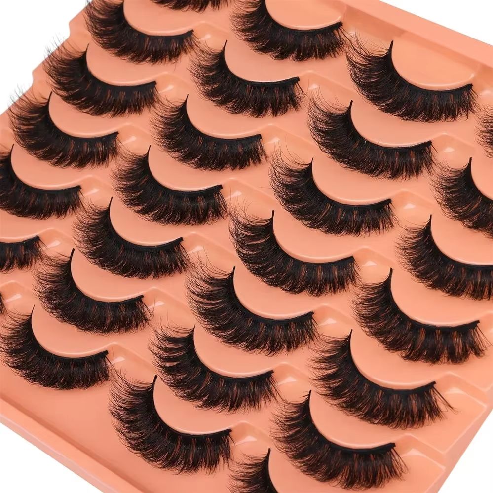 Eyelash Extension Volume Cat Eye - ขนตาปลอมแบบธรรมชาติ 14 คู่ ขนตาปลอมมิงค์เทียม ทรงแคทอาย สีดำ