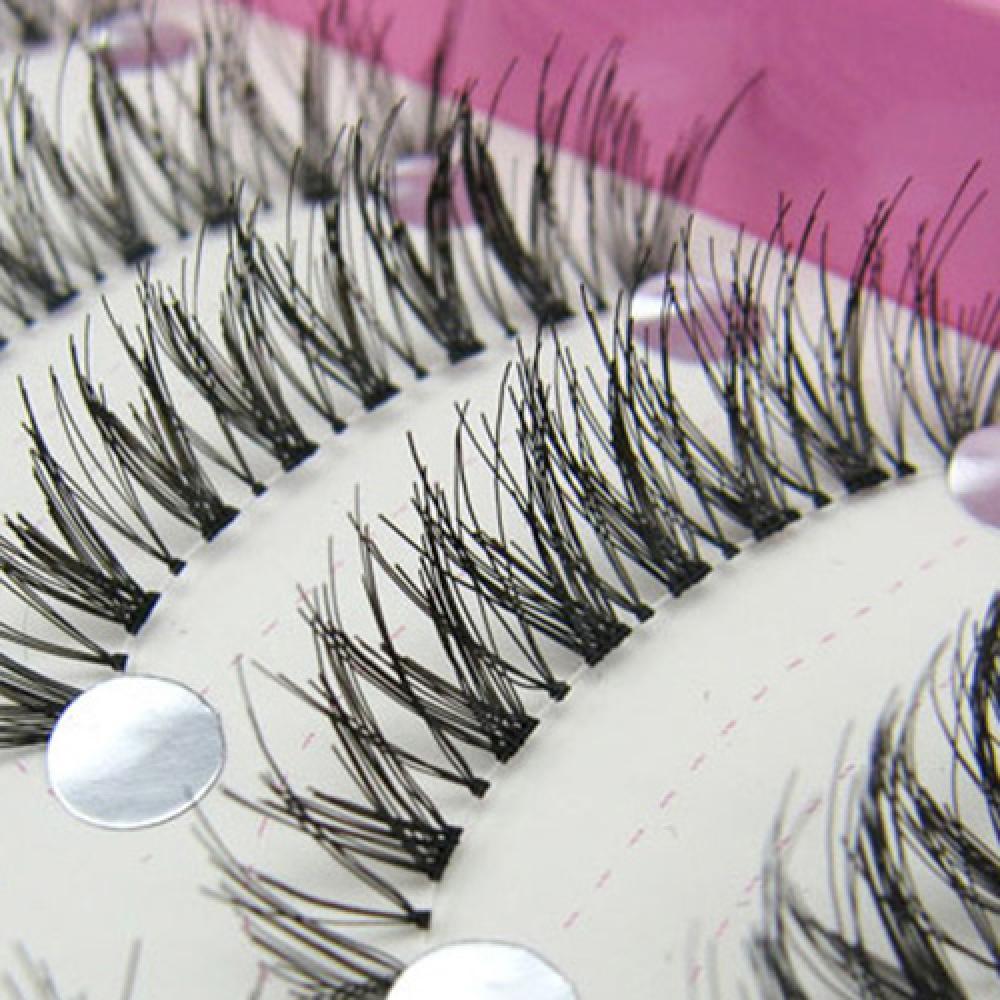 Eyelash Extension Full Set - แฟชั่นขนตาปลอม10คู่ธรรมชาติยาวสีดำ Cross หนาขนตาปลอม Party Eye Makeup