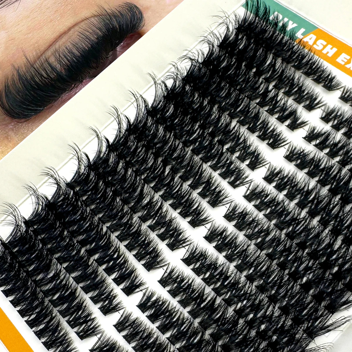 Eyelash Extension Volume Cat Eye - ขนตาปลอมแบบกลุ่ม AMSDCN 80D ขนตาฟูหนา ต่อขนตาแบบกลุ่ม ซ้าย/ขวา