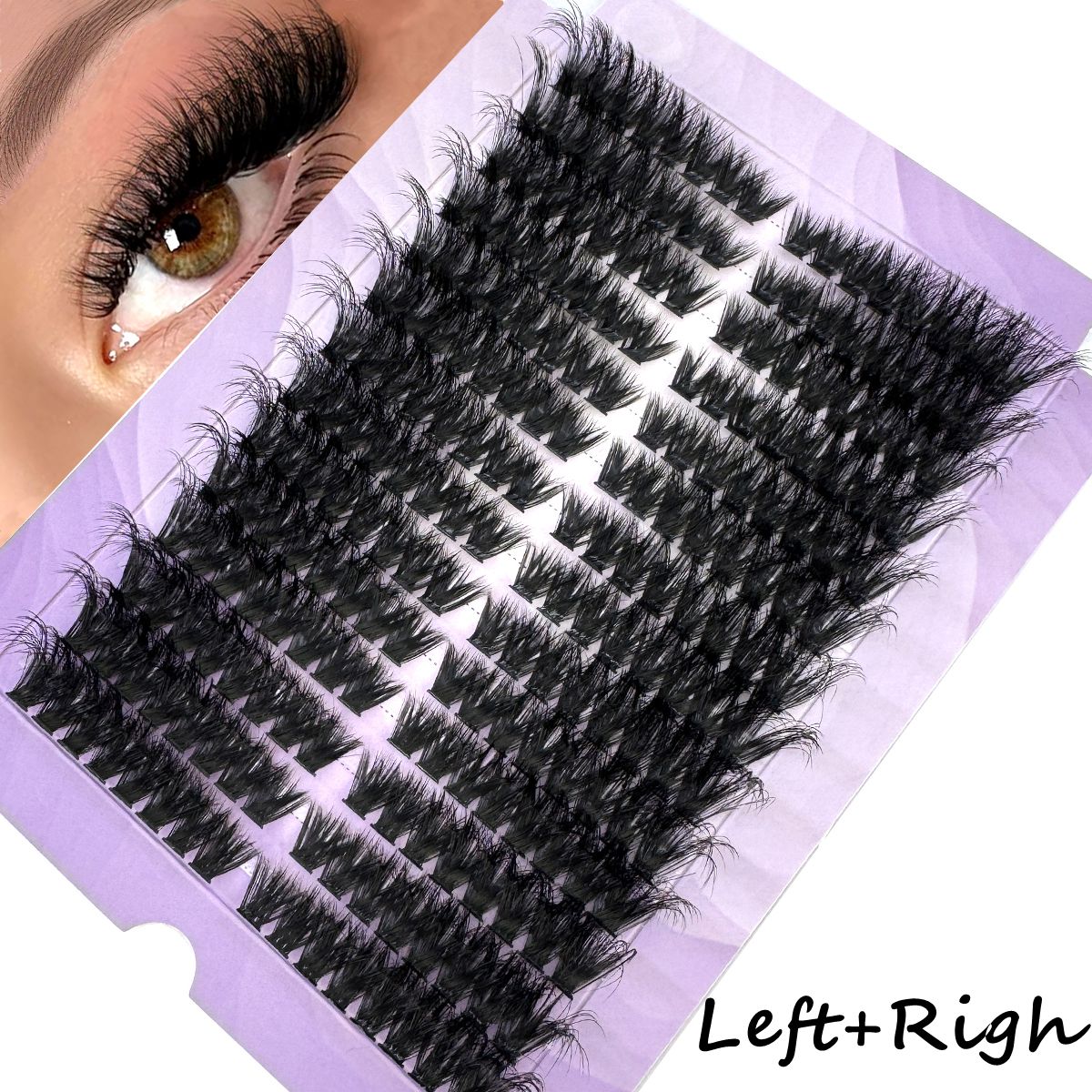 Eyelash Extension Volume Cat Eye - ขนตาปลอมแบบกลุ่ม 14 แถว 50D-100D ขนตาฟูหนา ต่อขนตาแบบกลุ่ม