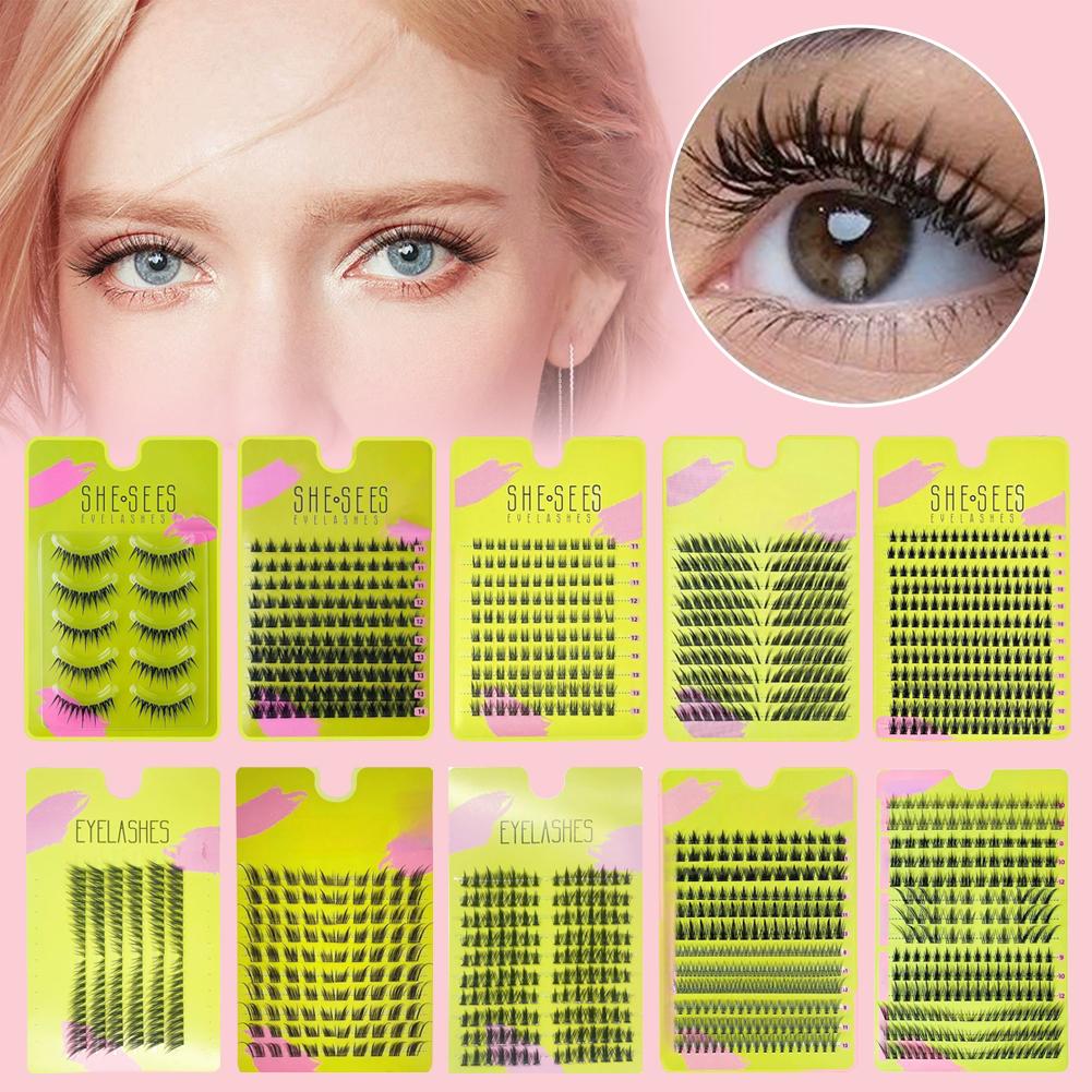 Eyelash Extension Volume Cat Eye - ขนตาปลอมแบบธรรมชาติ ติดง่าย นุ่มฟู ทรงตาแมว สำหรับแต่งหน้าปาร์ตี้ ขนตาแบบเส้น