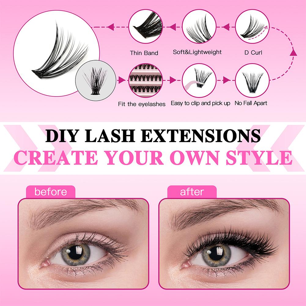 ชุดต่อขนตาปลอม DIY 30D 40D 50D - Eyelash Extension Full Set บทวิจารณ์และราคา