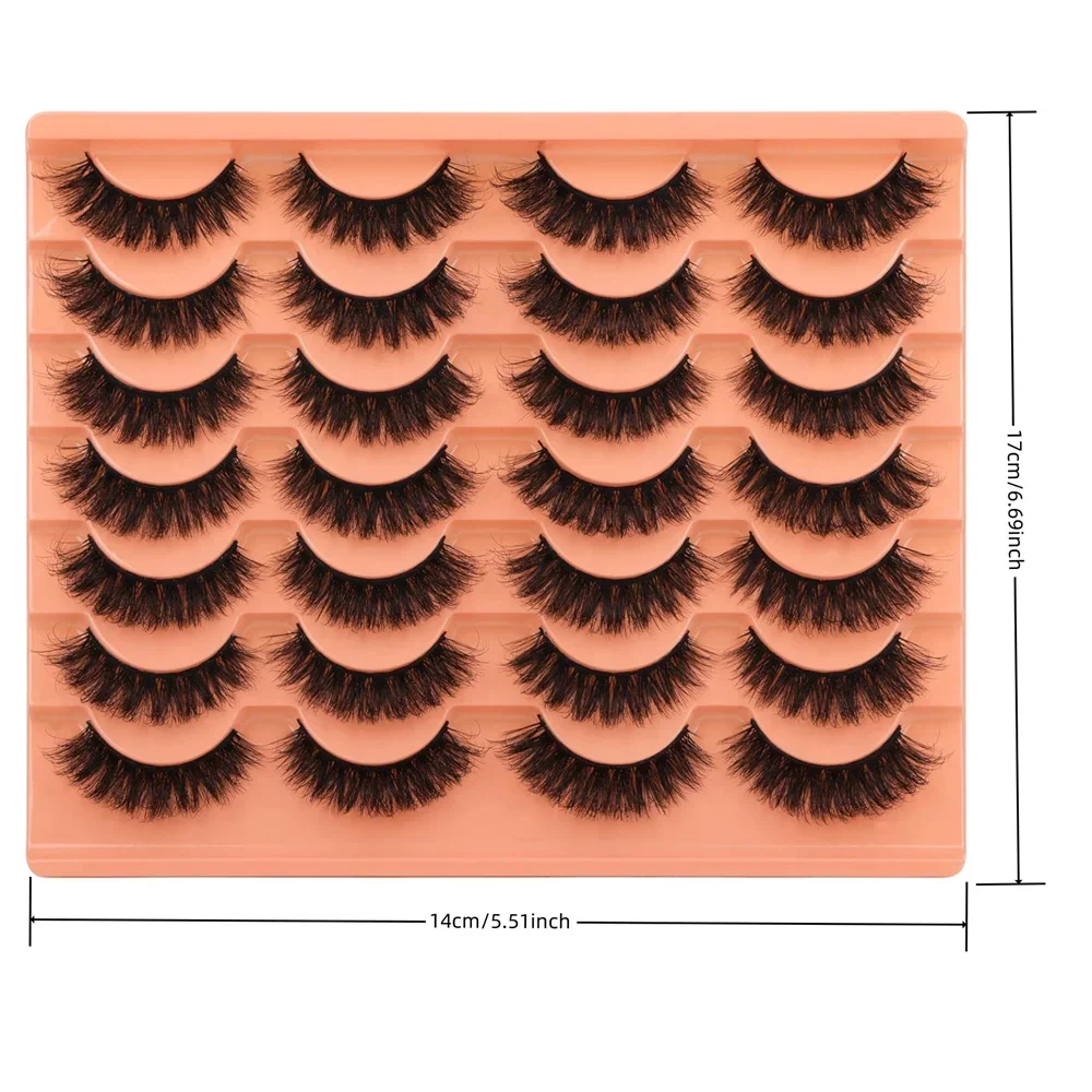 ขนตาปลอมแบบธรรมชาติ 14 คู่ ขนต - Eyelash Extension Volume Cat Eye บทวิจารณ์และราคา