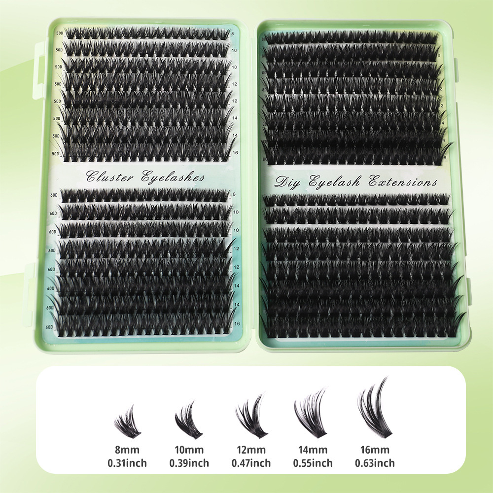 ชุดต่อขนตา DIY แบบกลุ่ม ขนตาปล - Eyelash Extension Volume Cat Eye บทวิจารณ์และราคา