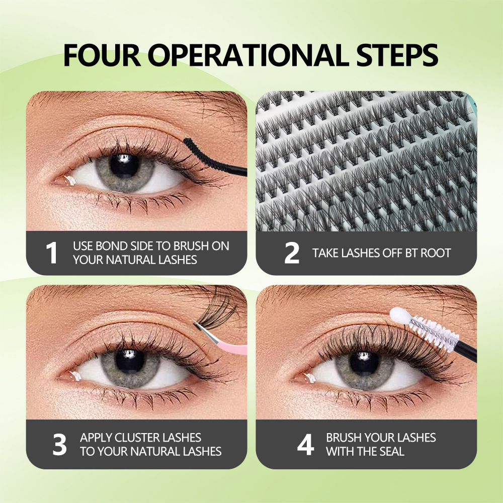 ชุดต่อขนตา DIY แบบกลุ่ม ขนตาปล - Eyelash Extension Volume Cat Eye บทวิจารณ์และราคา