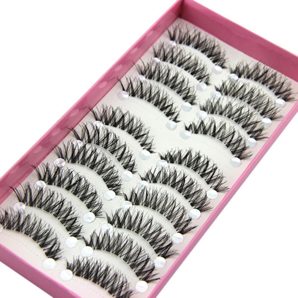 แฟชั่นขนตาปลอม10คู่ธรรมชาติยาว - Eyelash Extension Full Set บทวิจารณ์และราคา