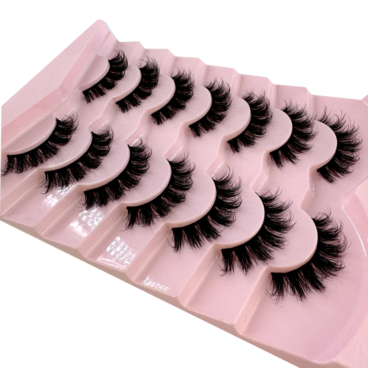 ขนตาปลอมแบบฟูฟ่อง 7 คู่ รุ่น A - Eyelash Extension Volume Cat Eye บทวิจารณ์และราคา