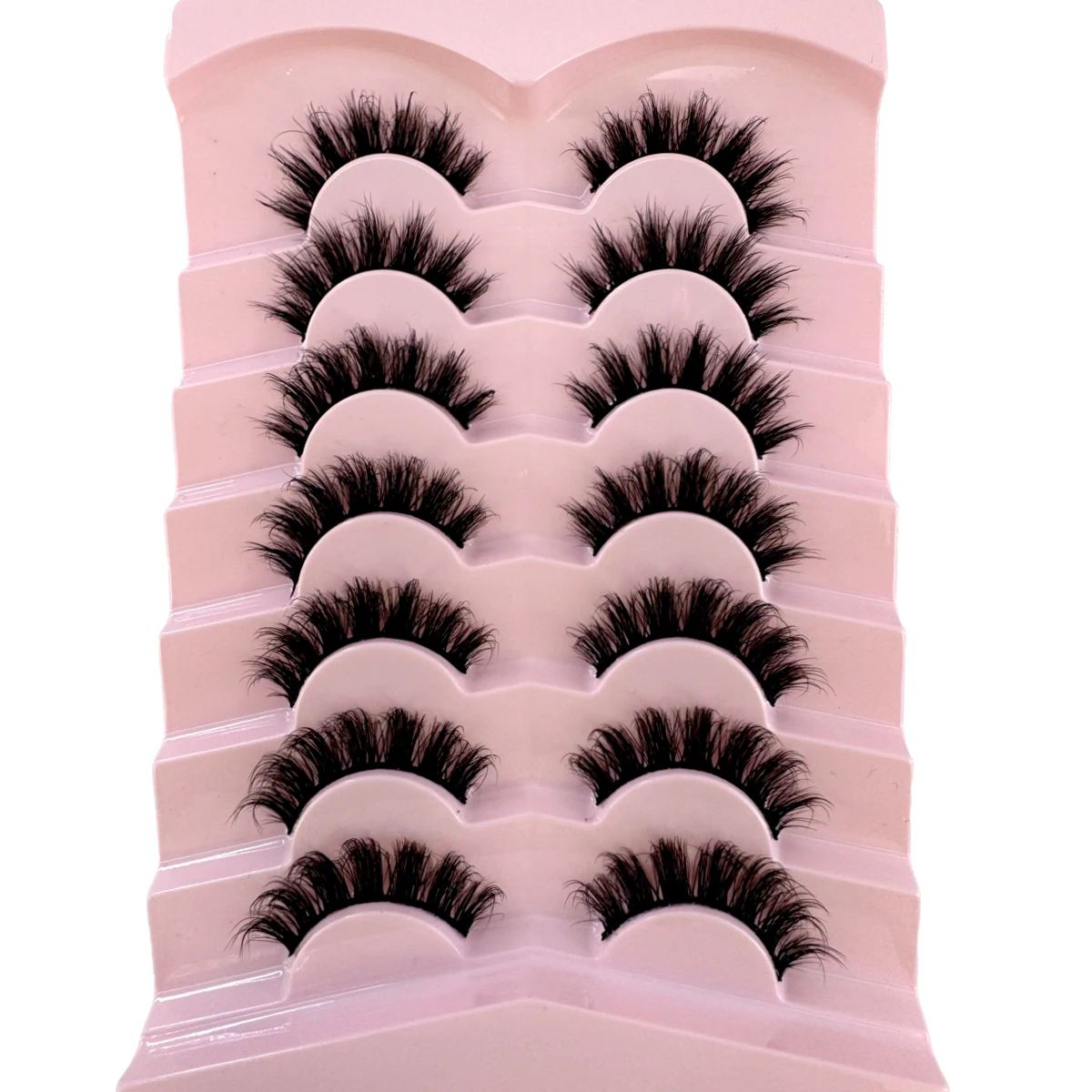 ขนตาปลอมแบบฟูฟ่อง 7 คู่ รุ่น A - Eyelash Extension Volume Cat Eye บทวิจารณ์และราคา
