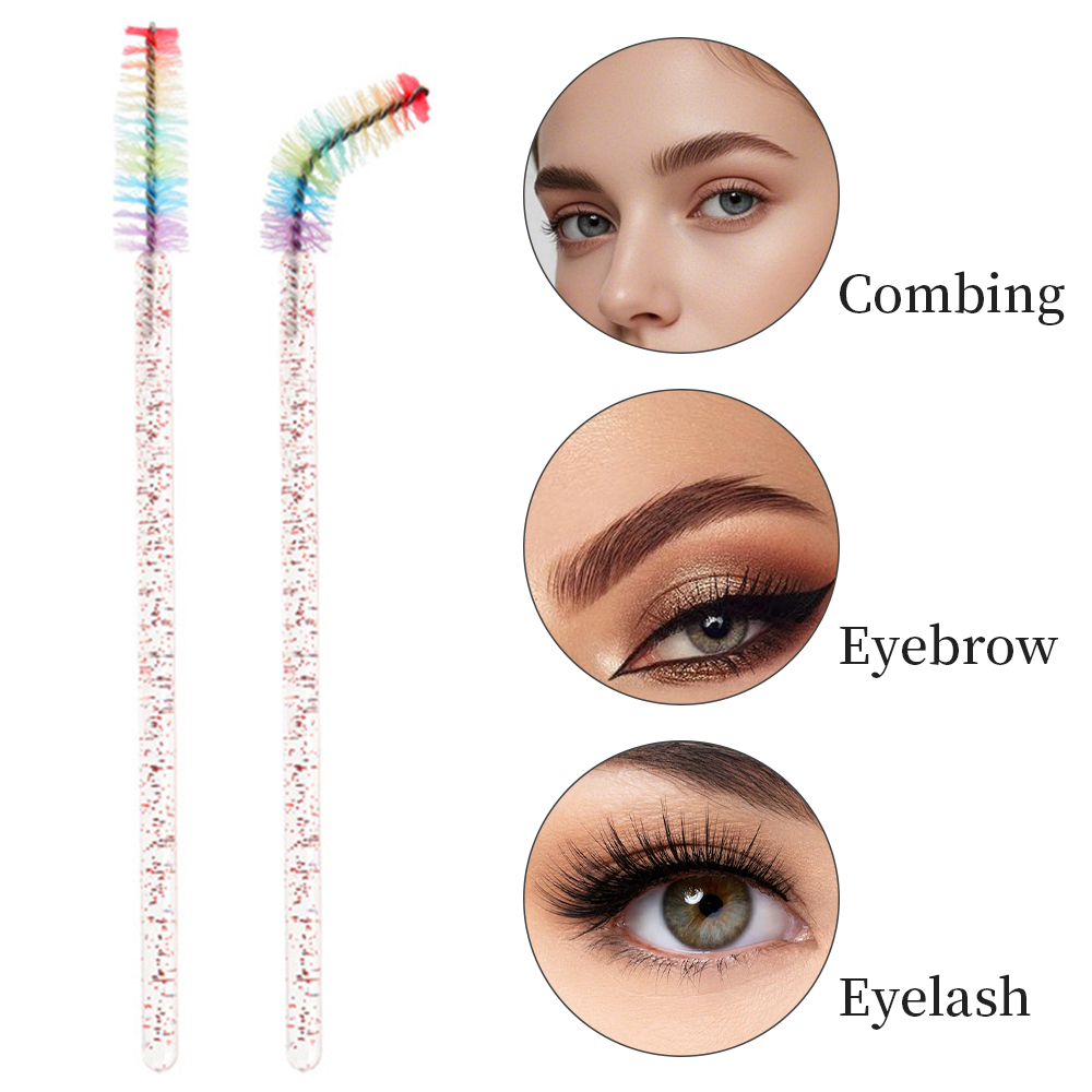 แปรงแต่งขนตาคริสตัลสีรุ้ง 50 ช - Eyelash Extension Double Lash บทวิจารณ์และราคา