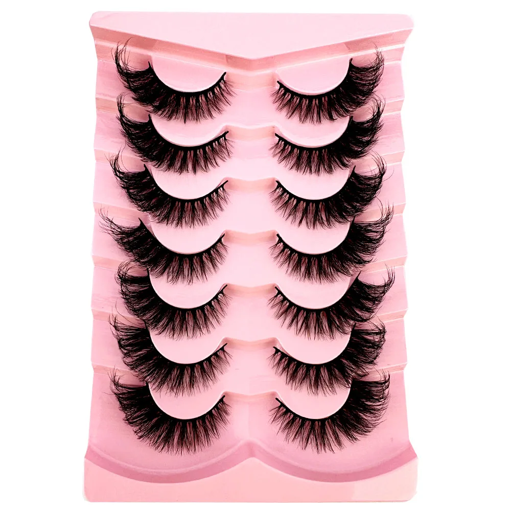 ขนตาปลอมแบบหนา 7 คู่ ขนตาแบบแค - Eyelash Extension Volume Cat Eye บทวิจารณ์และราคา