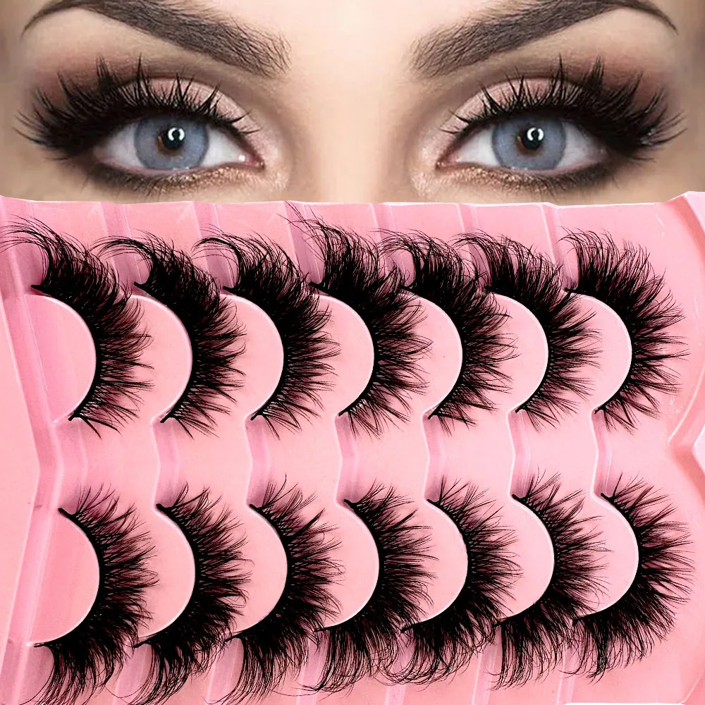 ขนตาปลอมแบบหนา 7 คู่ ขนตาแบบแค - Eyelash Extension Volume Cat Eye บทวิจารณ์และราคา